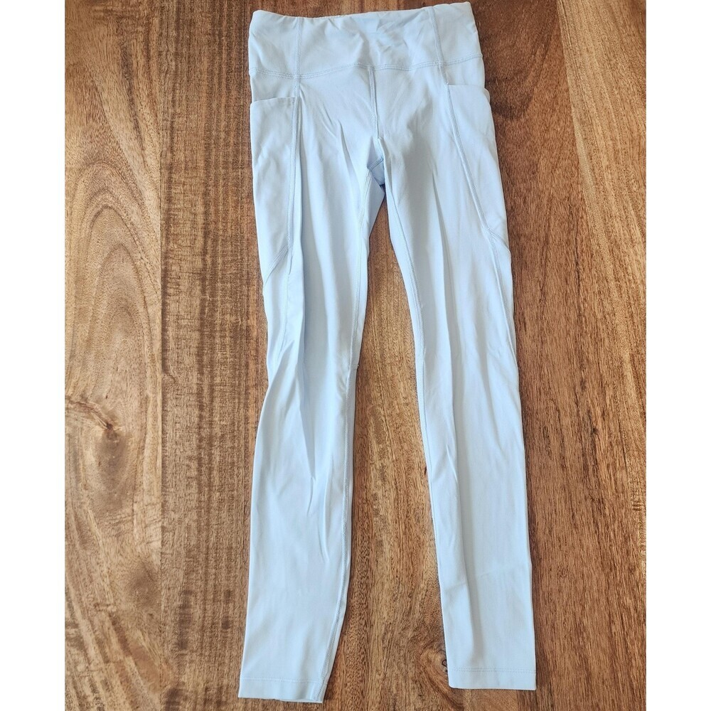Athleta Girl Leggings Girls 12 Blue High Rise Stash Your Treasures Tight Pockets